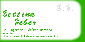 bettina heber business card